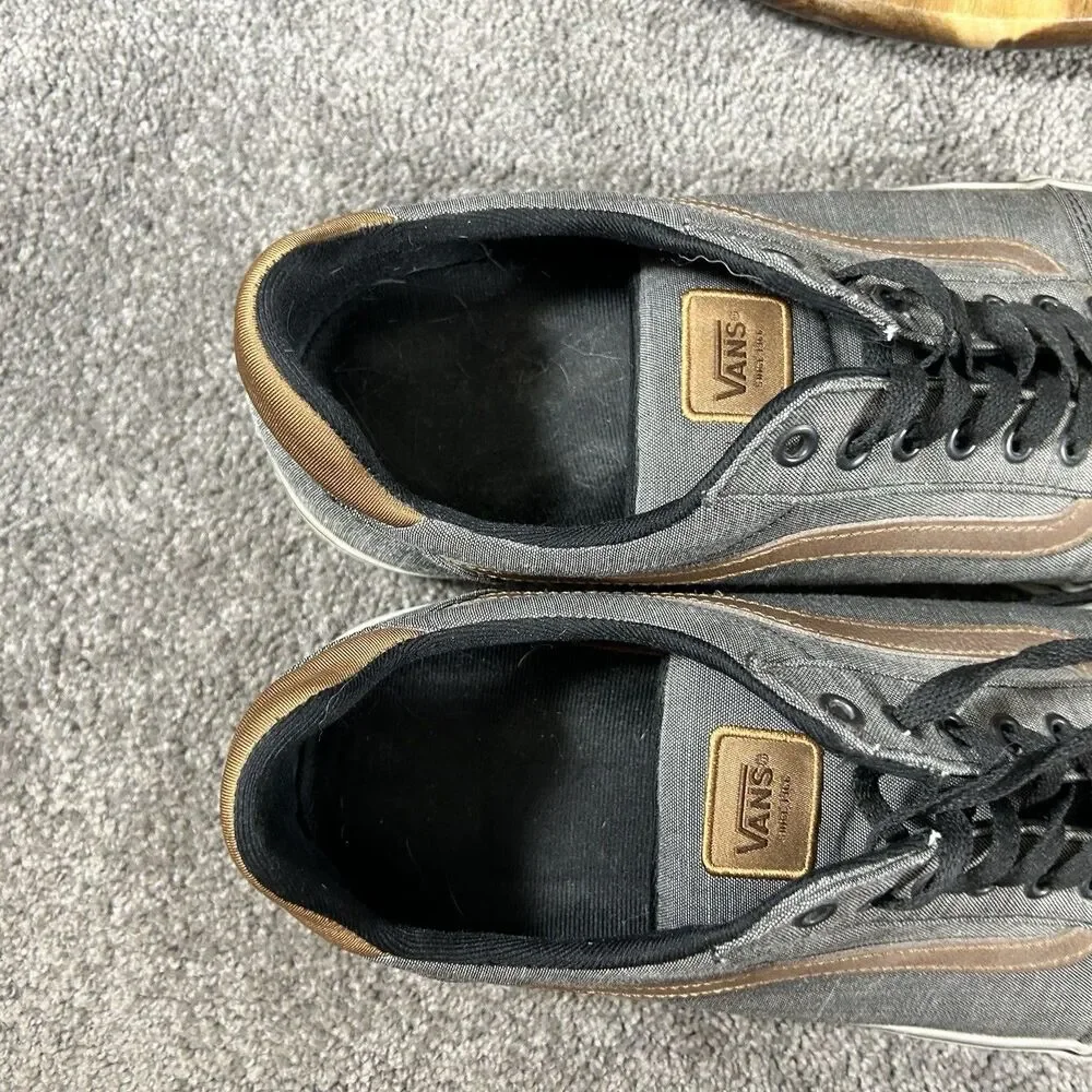 Vans Ward Deluxe Mens Size 13 Gray Brown Casual Athletic Skate Shoes Used